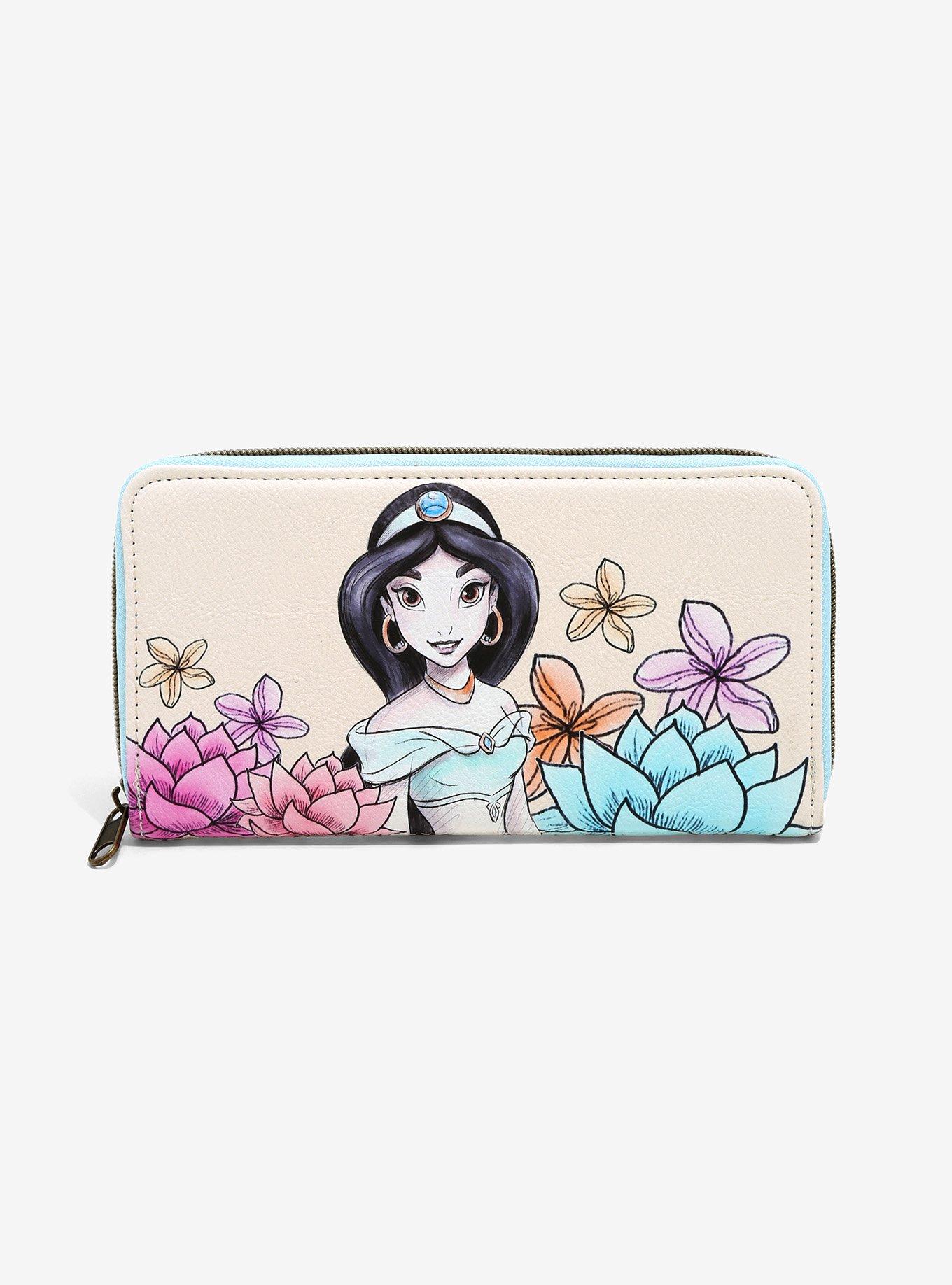 Loungefly Disney Aladdin Jasmine Sketch Zip Wallet, , hi-res