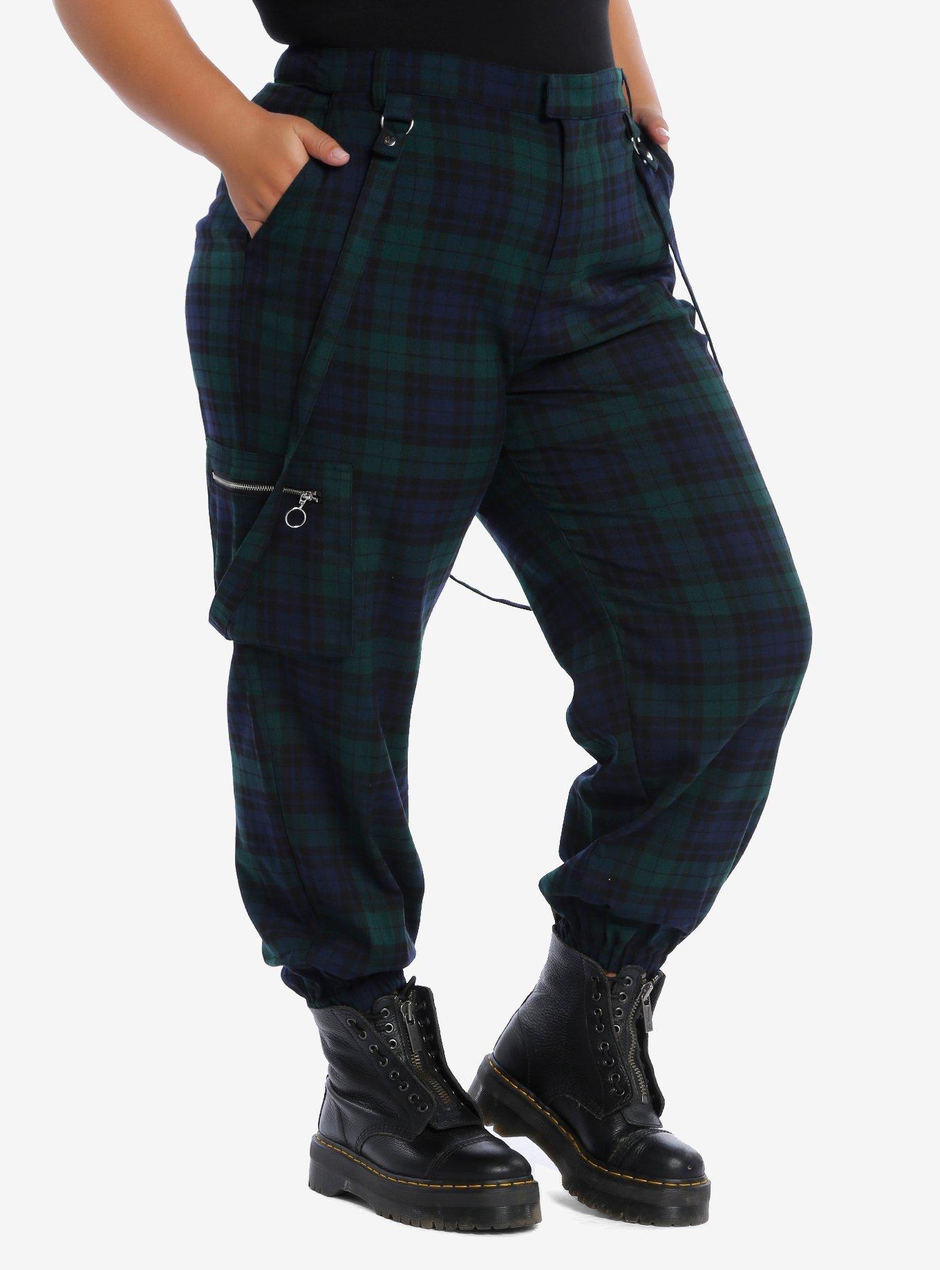 Blue discount plaid joggers