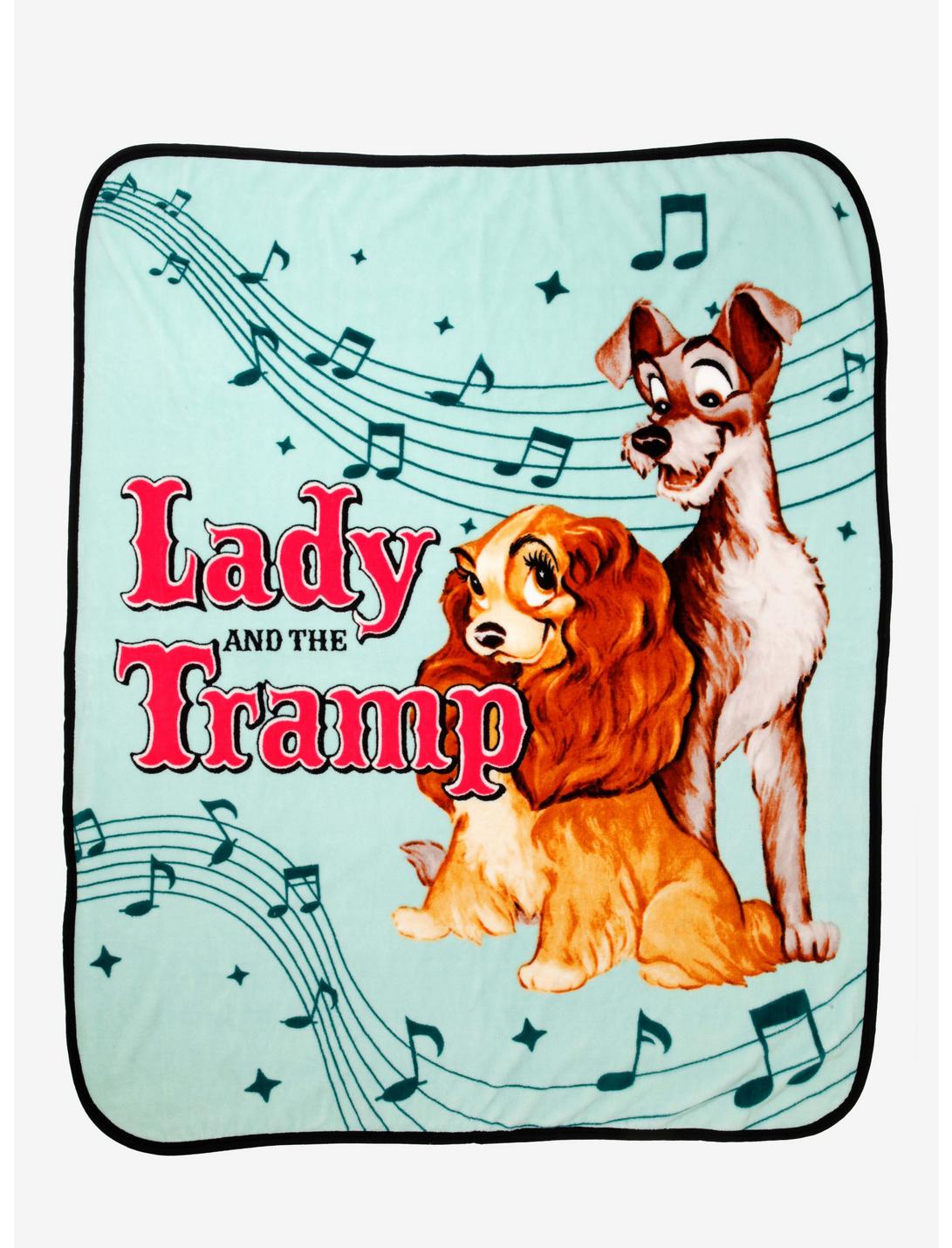 Disney Lady and the Tramp Vintage Style Throw - BoxLunch Exclusive, , hi-res