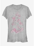 Disney Beauty And The Beast Belle Silhouette Girls T-Shirt, ATH HTR, hi-res