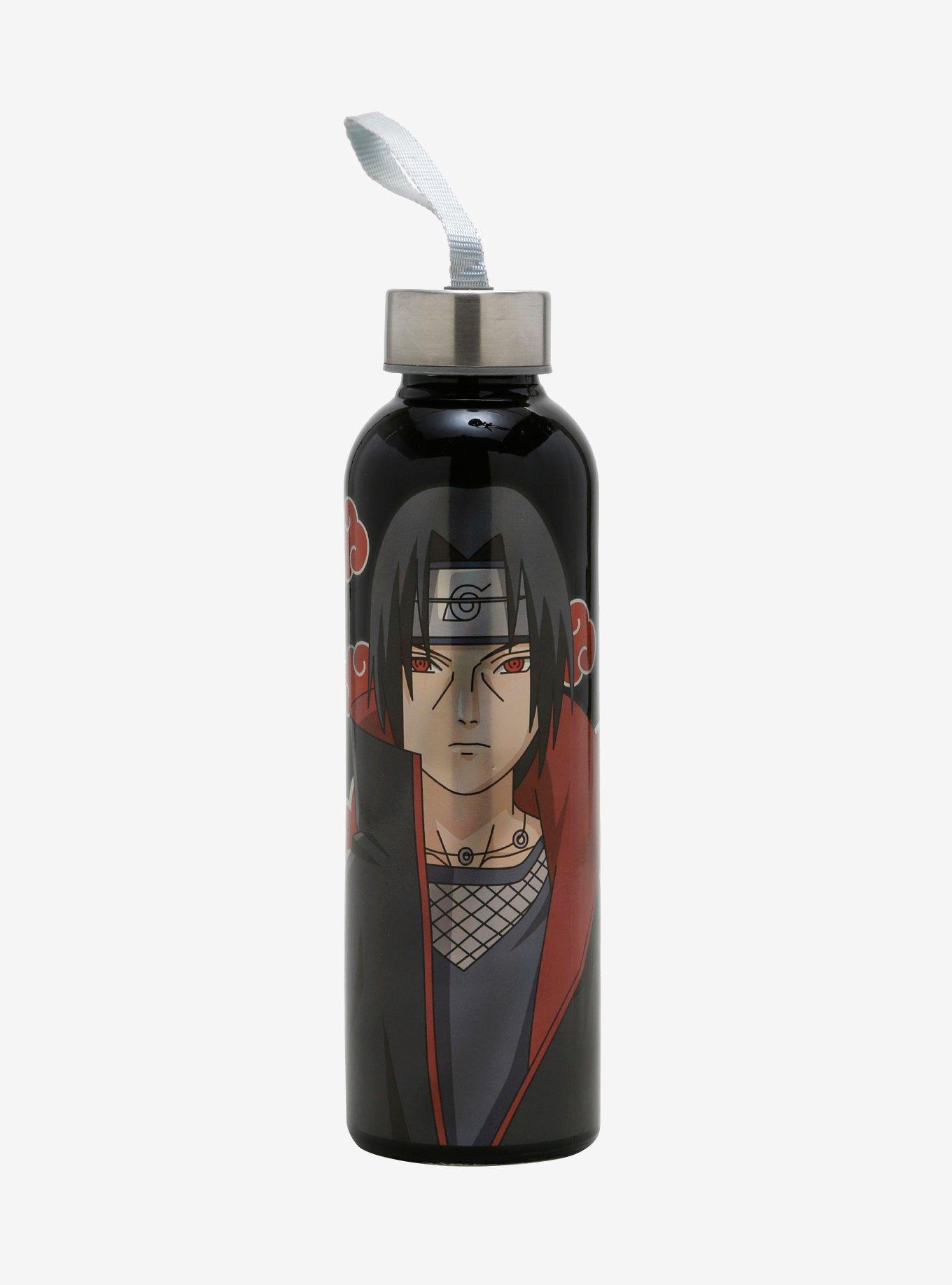Naruto Shippuden Itachi Akatsuki Glass Water Bottle, , hi-res