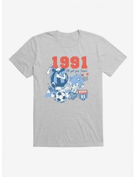 Sonic The Hedgehog Summer Games Soccer 1991 T-Shirt, HEATHER GREY, hi-res