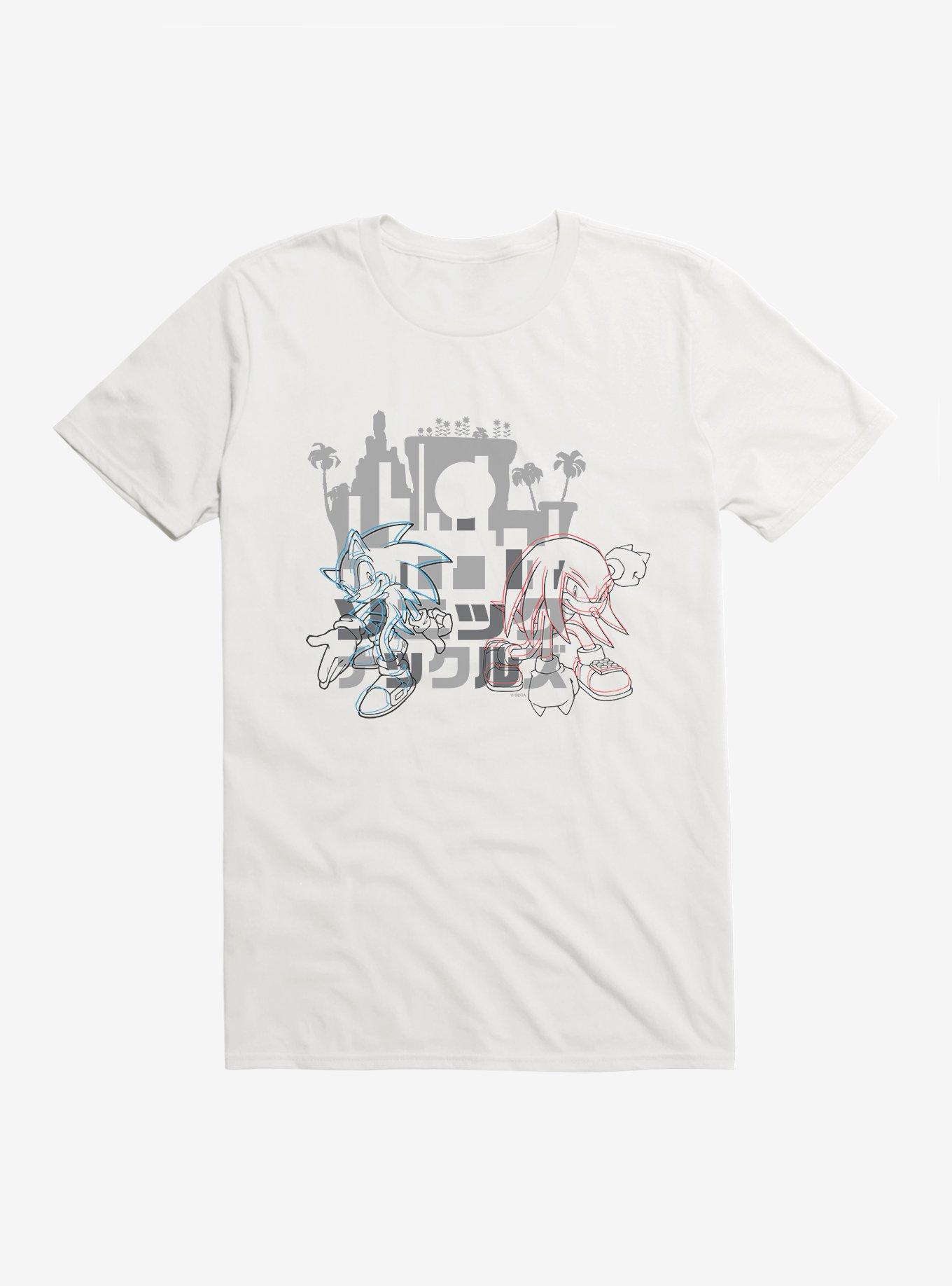 Sonic The Hedgehog Sonic Knuckles Go Time T-Shirt, WHITE, hi-res
