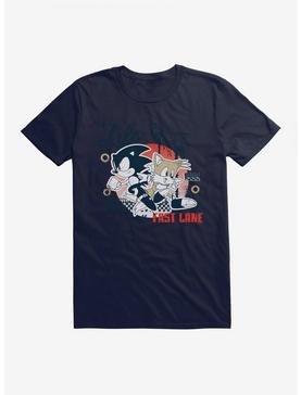 Sonic The Hedgehog Bohemian Sonic Tails Fast Lane T-Shirt, NAVY, hi-res