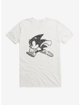 Sonic The Hedgehog Sonic Script Silhouette T-Shirt, WHITE, hi-res