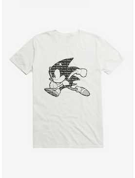 Sonic The Hedgehog Sonic Script Silhouette T-Shirt, WHITE, hi-res