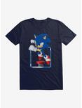 Sonic The Hedgehog 3-D Sonic Spring Bounce T-Shirt, NAVY, hi-res
