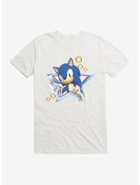 Sonic The Hedgehog 3-D Sonic Star T-Shirt, WHITE, hi-res