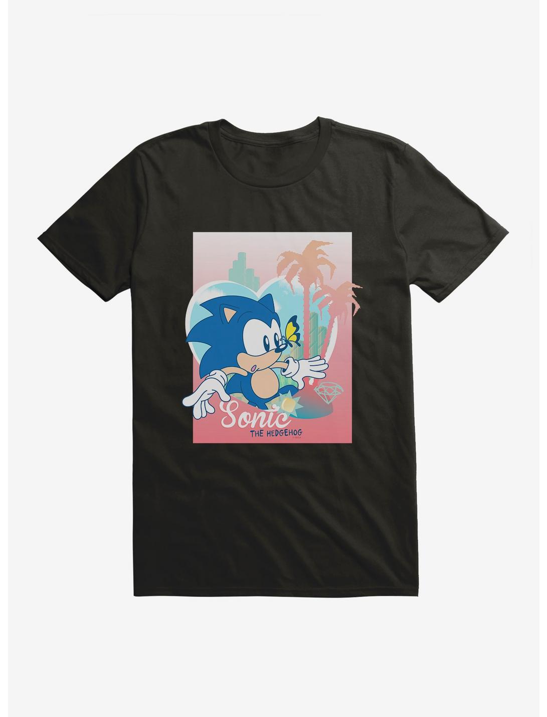 Sonic The Hedgehog Sonic Summer Butterfly T-Shirt, BLACK, hi-res