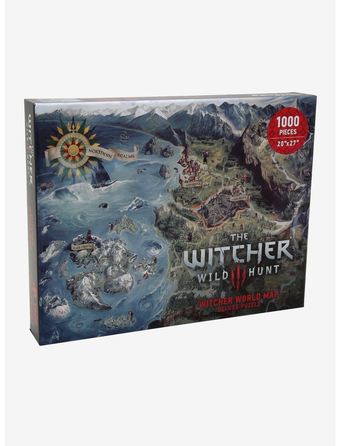 The Witcher: Wild Hunt Witcher World Map Puzzle, , hi-res