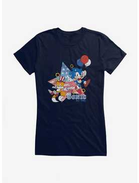 Sonic The Hedgehog Sonic Tails Fourth Of July Girls T-Shirt, , hi-res