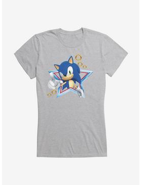 Sonic The Hedgehog 3-D Sonic Star Girls T-Shirt, HEATHER, hi-res