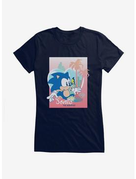 Sonic The Hedgehog Sonic Summer Butterfly Girls T-Shirt, NAVY, hi-res