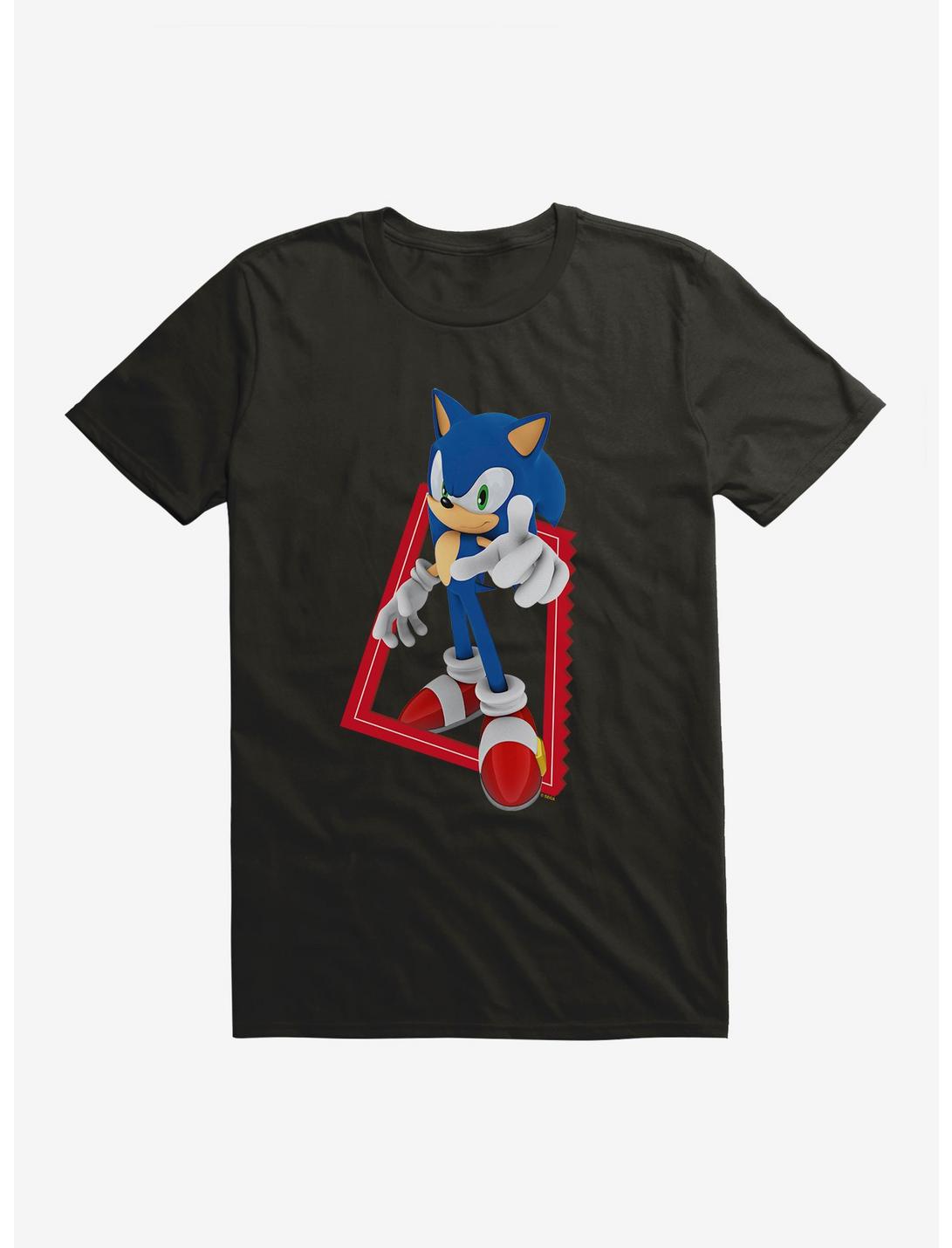 Sonic The Hedgehog 3-D Sonic Pose T-Shirt, BLACK, hi-res