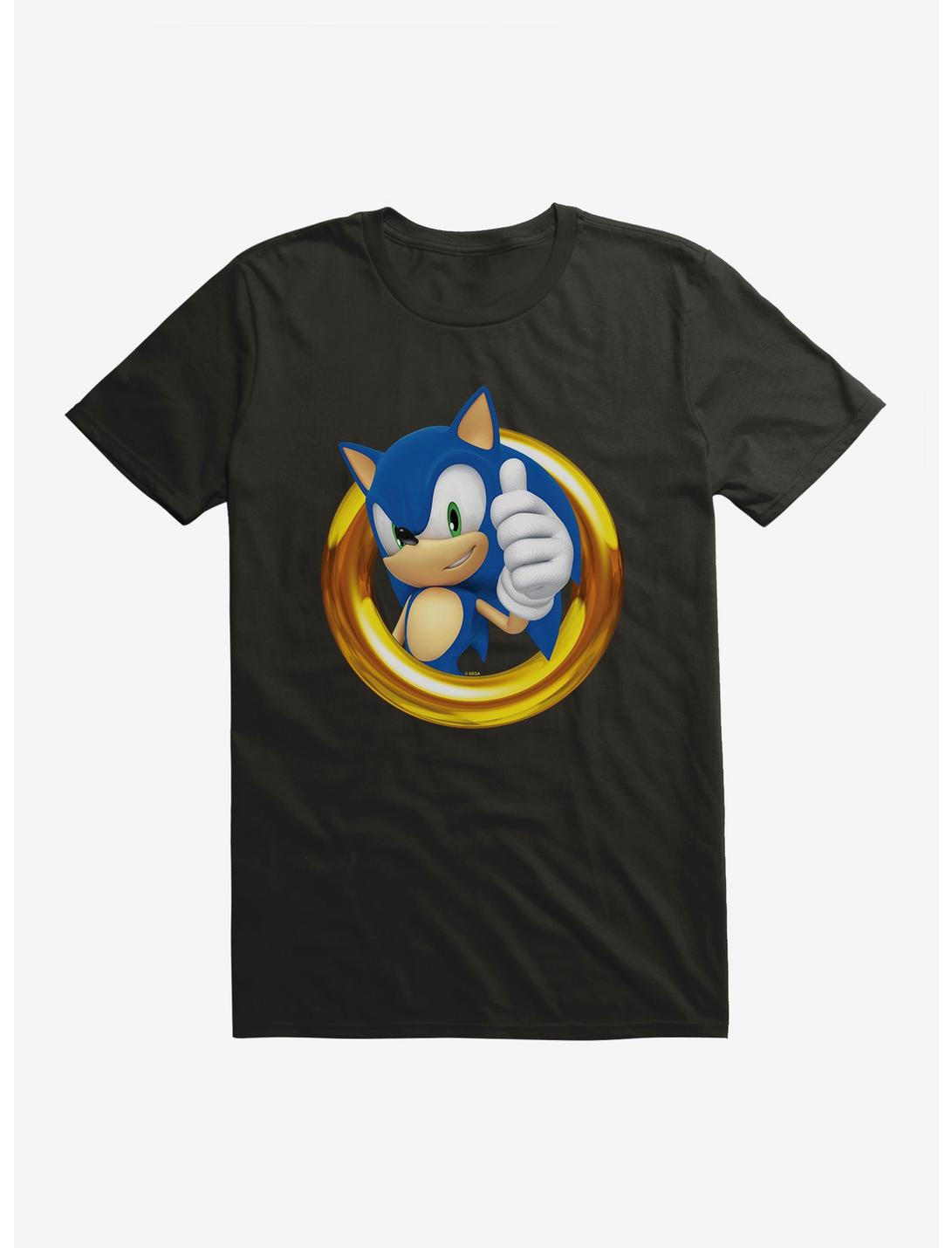 Sonic The Hedgehog 3-D Sonic Ring T-Shirt, BLACK, hi-res