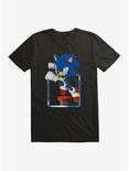 Sonic The Hedgehog 3-D Sonic Spring Bounce T-Shirt, BLACK, hi-res