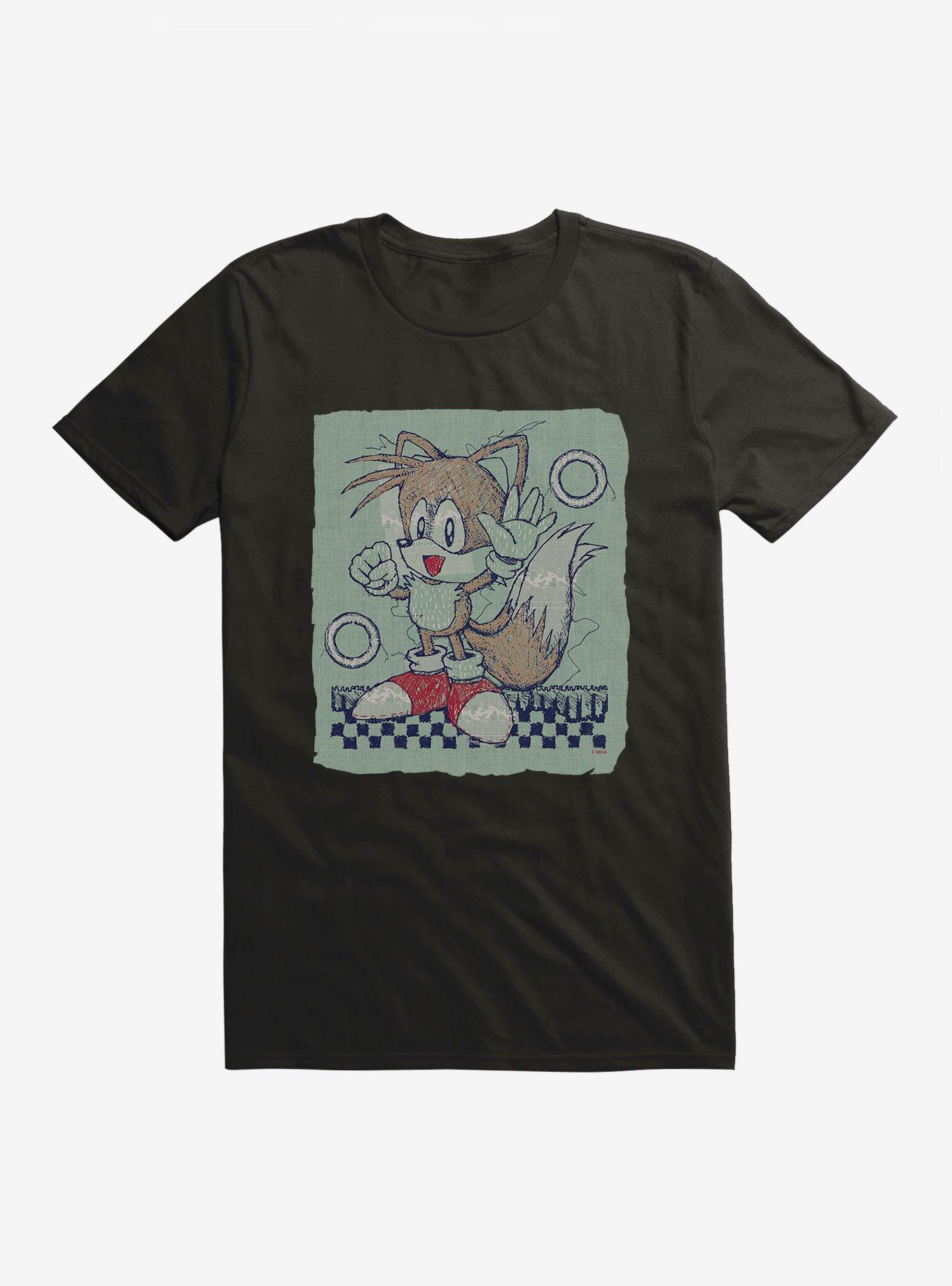 Sonic The Hedgehog Paper Tails Pose T-Shirt, , hi-res