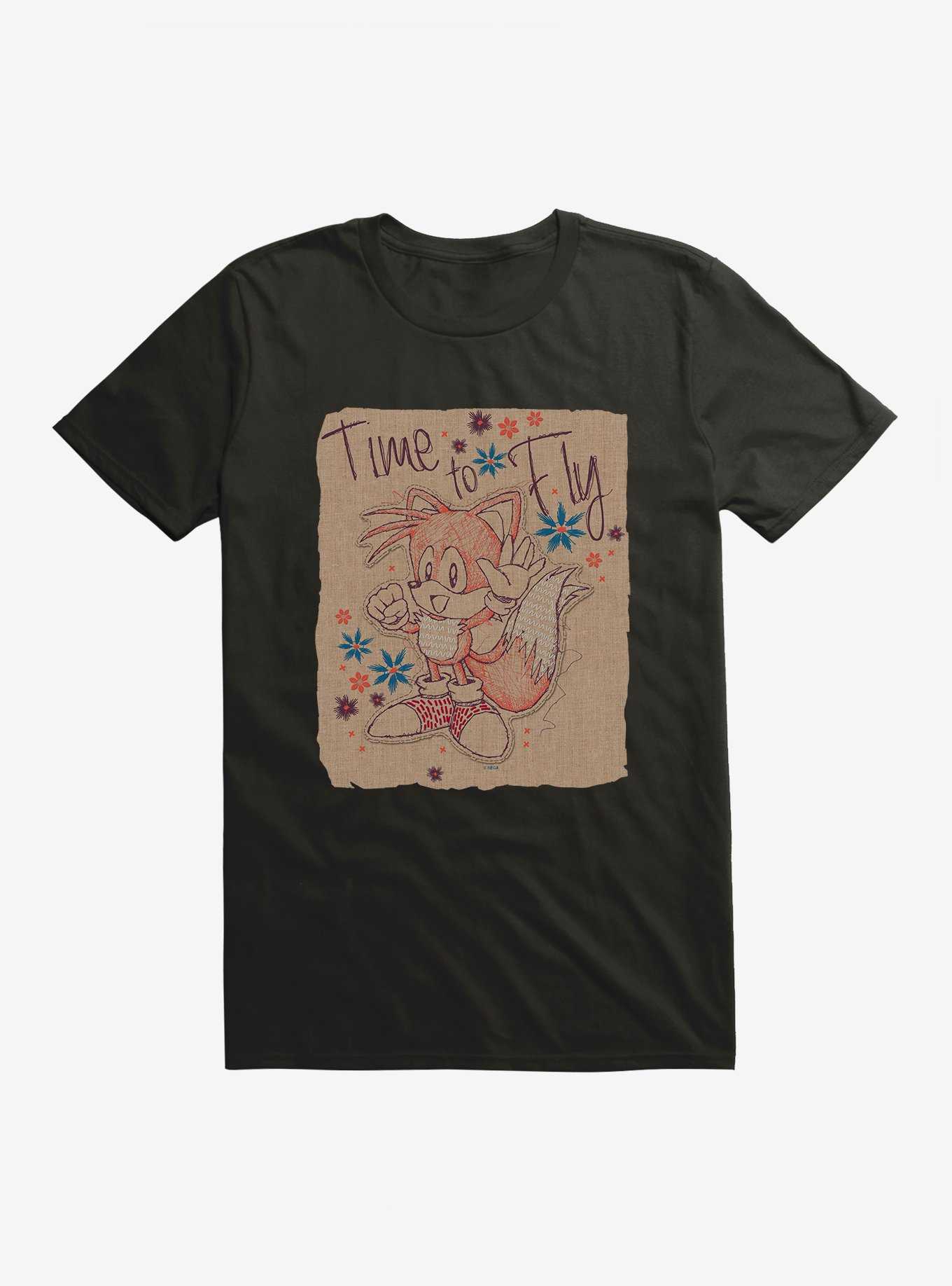 Sonic The Hedgehog Paper Tails Time To Fly T-Shirt, , hi-res