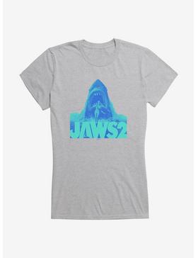 Jaws 2 Script Imagery Girls T-Shirt, HEATHER, hi-res