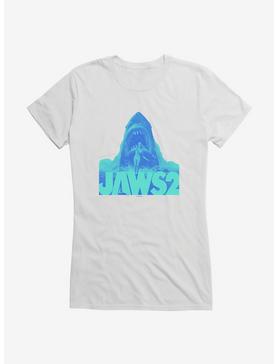 Jaws 2 Script Imagery Girls T-Shirt, WHITE, hi-res