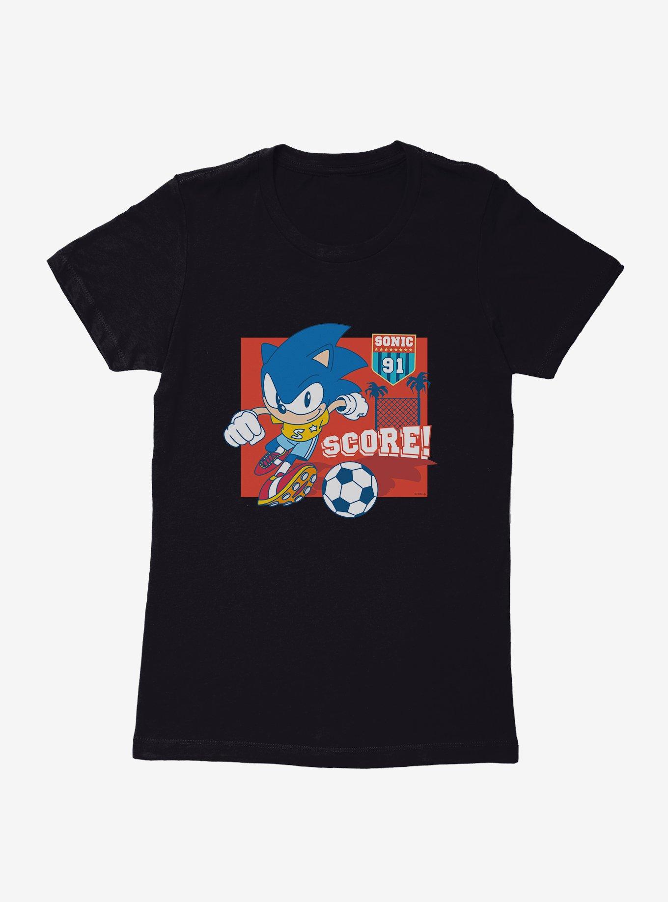 Sonic The Hedgehog Summer Games Soccer Womens T-Shirt, BLACK, hi-res