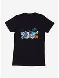 Sonic The Hedgehog Summer Surf Script Womens T-Shirt, BLACK, hi-res