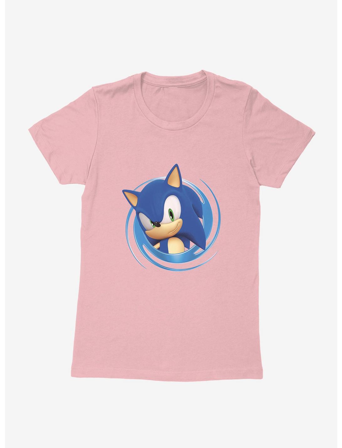 Sonic The Hedgehog 3-D Sonic Close Up Womens T-Shirt, LIGHT PINK, hi-res