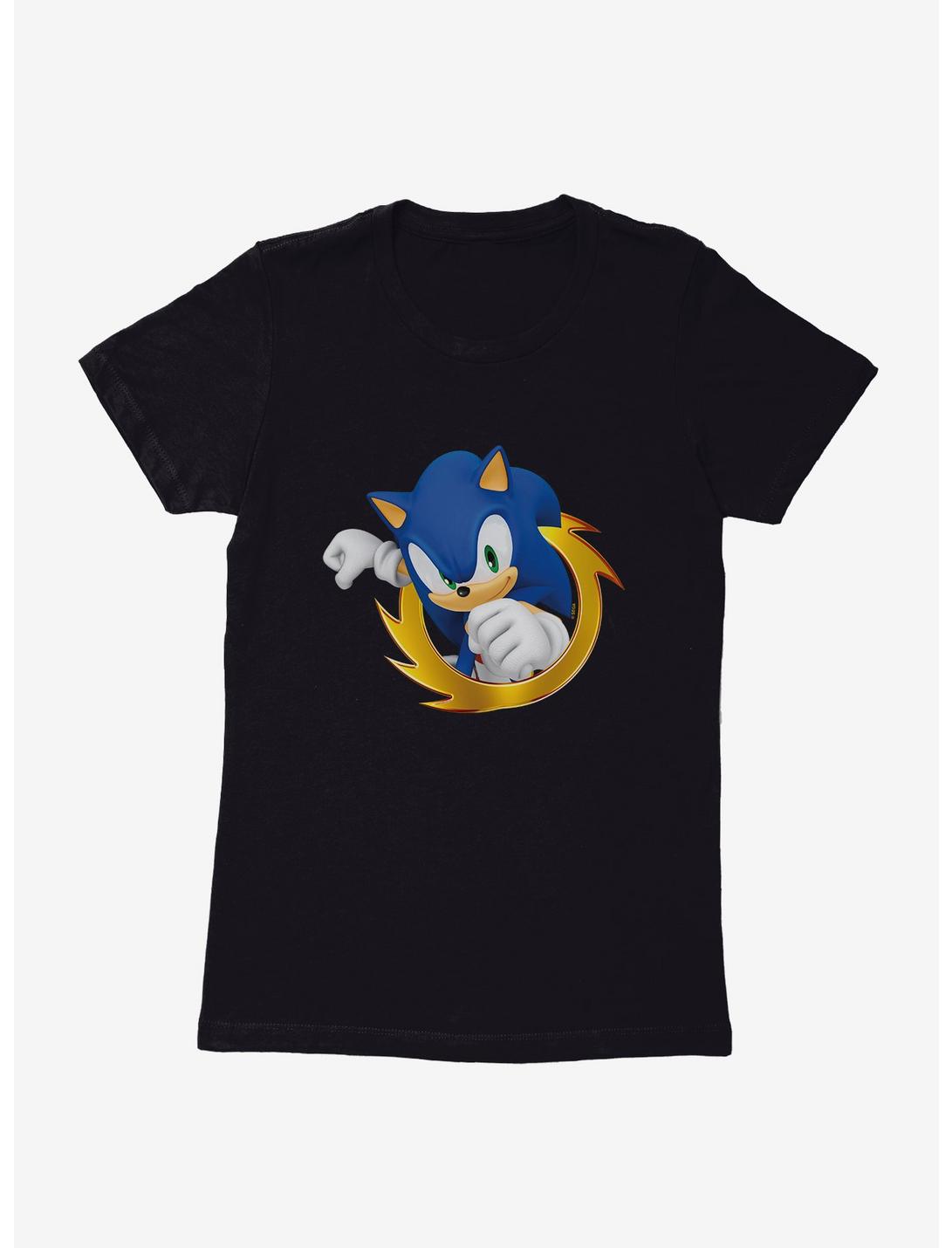 Sonic The Hedgehog 3-D Sonic Dash Womens T-Shirt, BLACK, hi-res