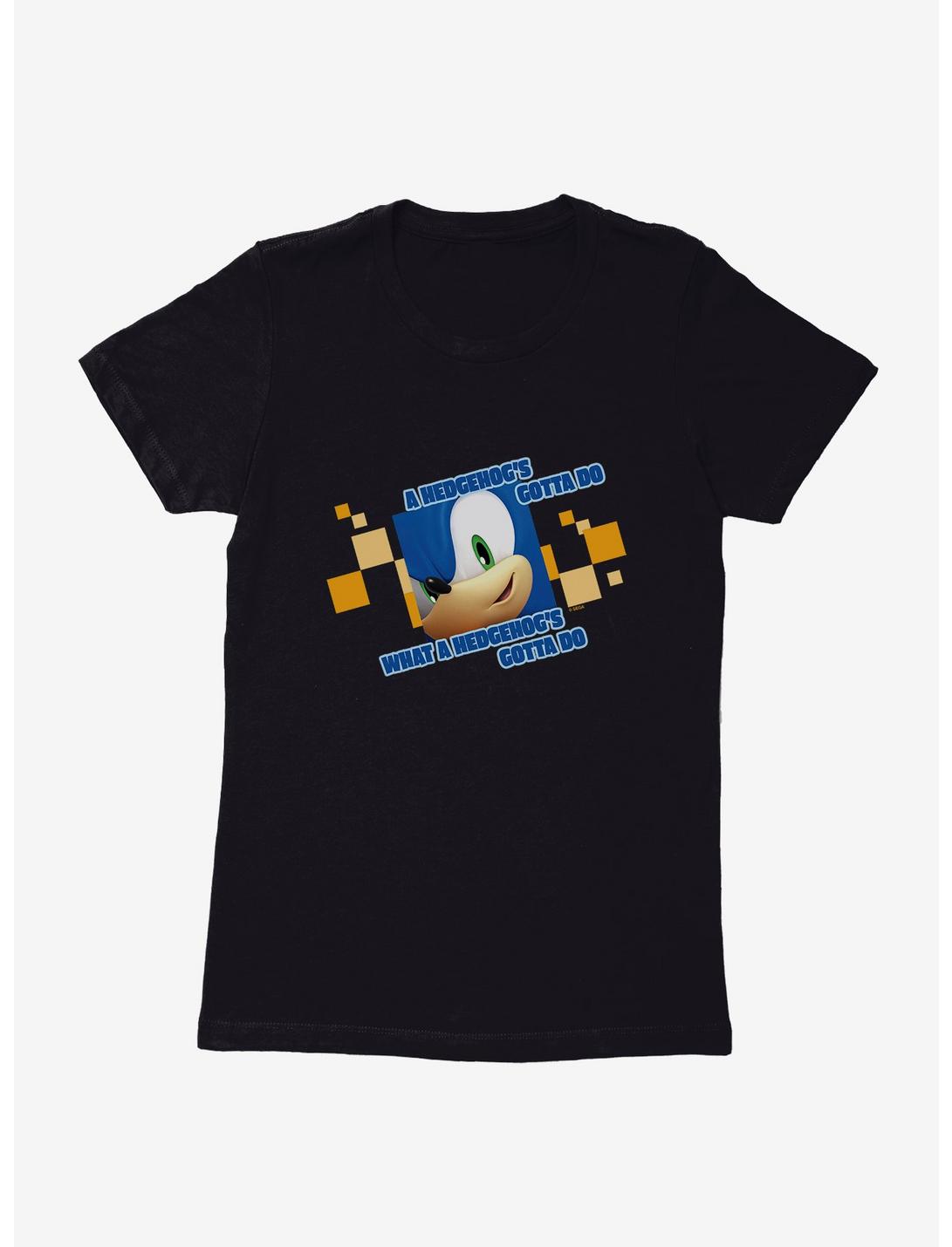 Sonic The Hedgehog 3-D Sonic Gotta Do What You Gotta Womens T-Shirt, BLACK, hi-res