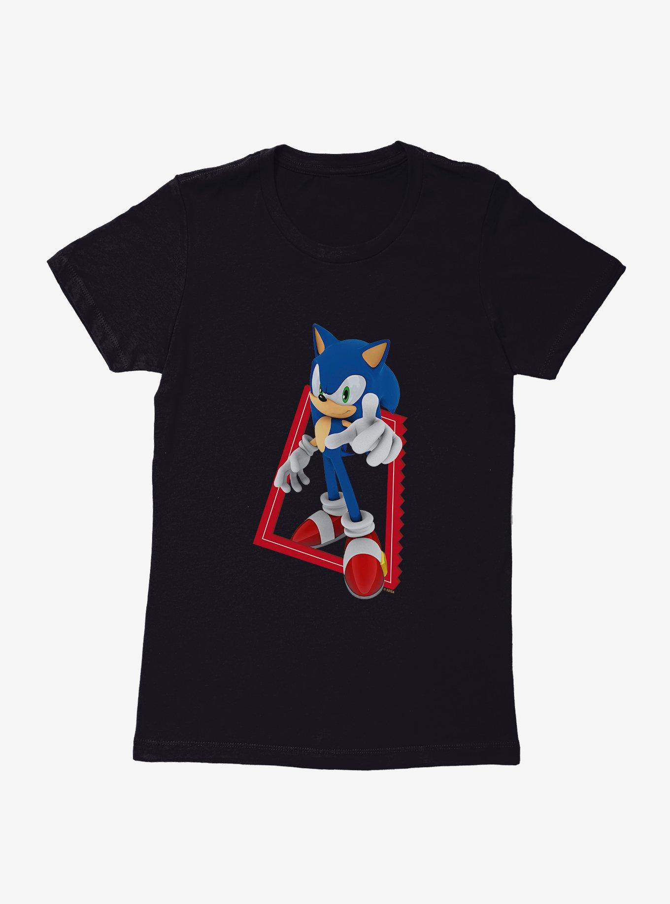 Sonic The Hedgehog 3-D Sonic Pose Womens T-Shirt | BoxLunch