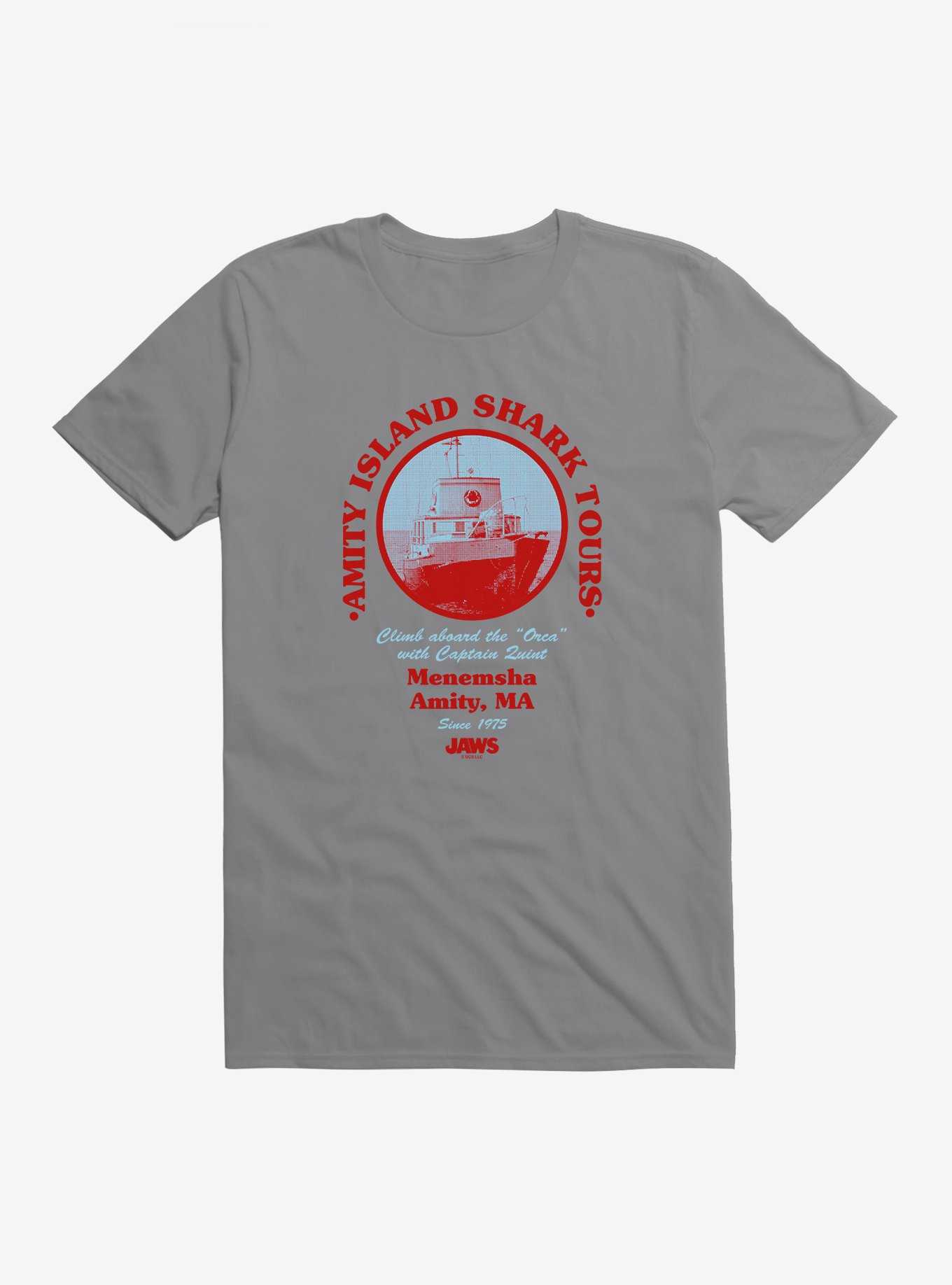 Jaws Amity Island Shark Tours T-Shirt, STORM GREY, hi-res