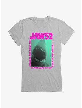 Jaws 2 When You Thought It Was Safe Girls T-Shirt, HEATHER, hi-res