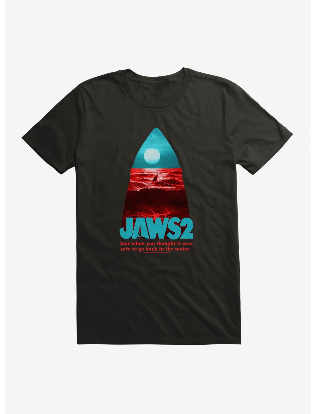 Jaws 2 Silhouette Image T-Shirt, BLACK, hi-res