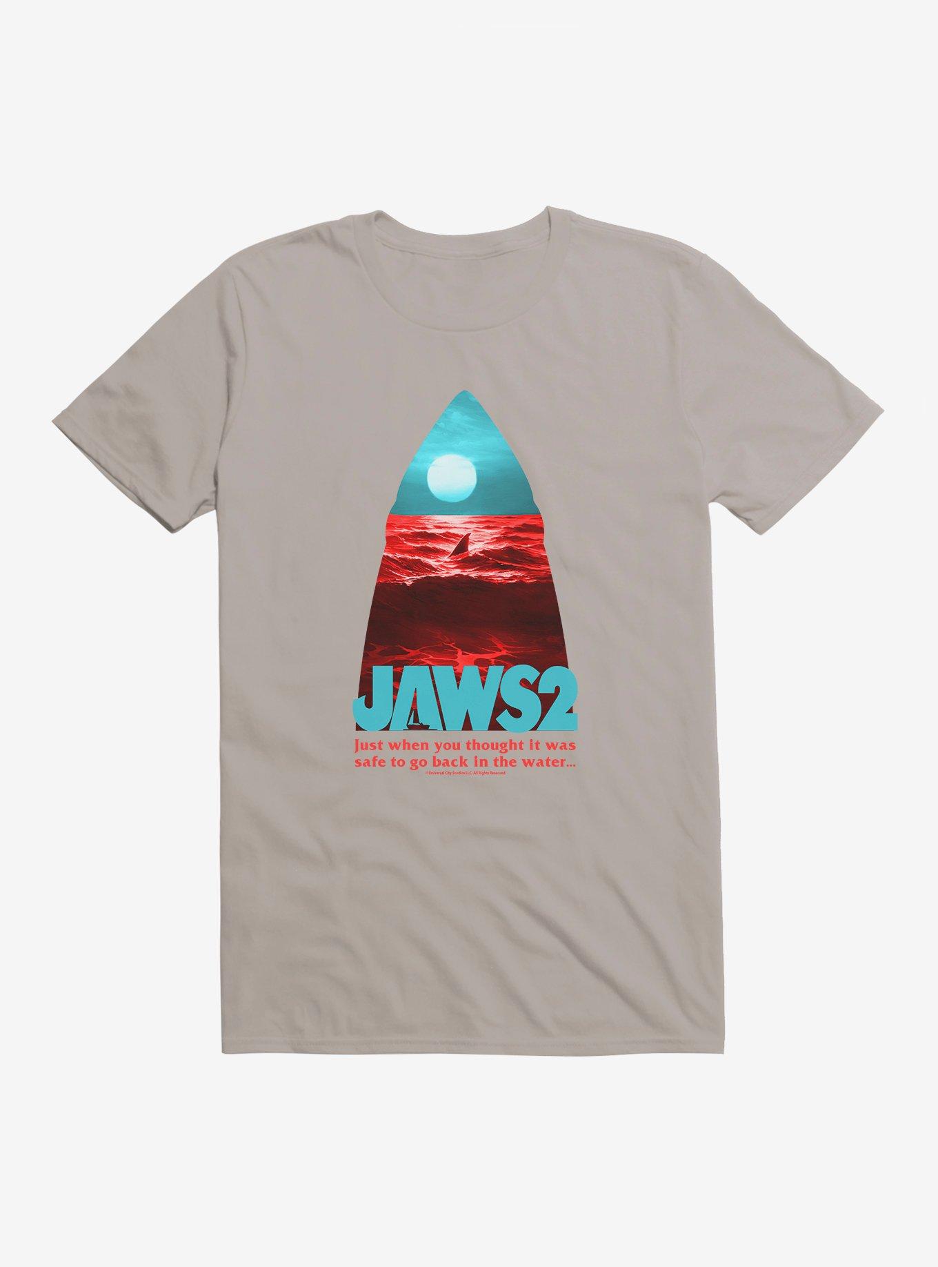 Jaws 2 Silhouette Image T-Shirt, LIGHT GREY, hi-res