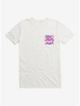 Jaws Pink Script Stack T-Shirt, WHITE, hi-res