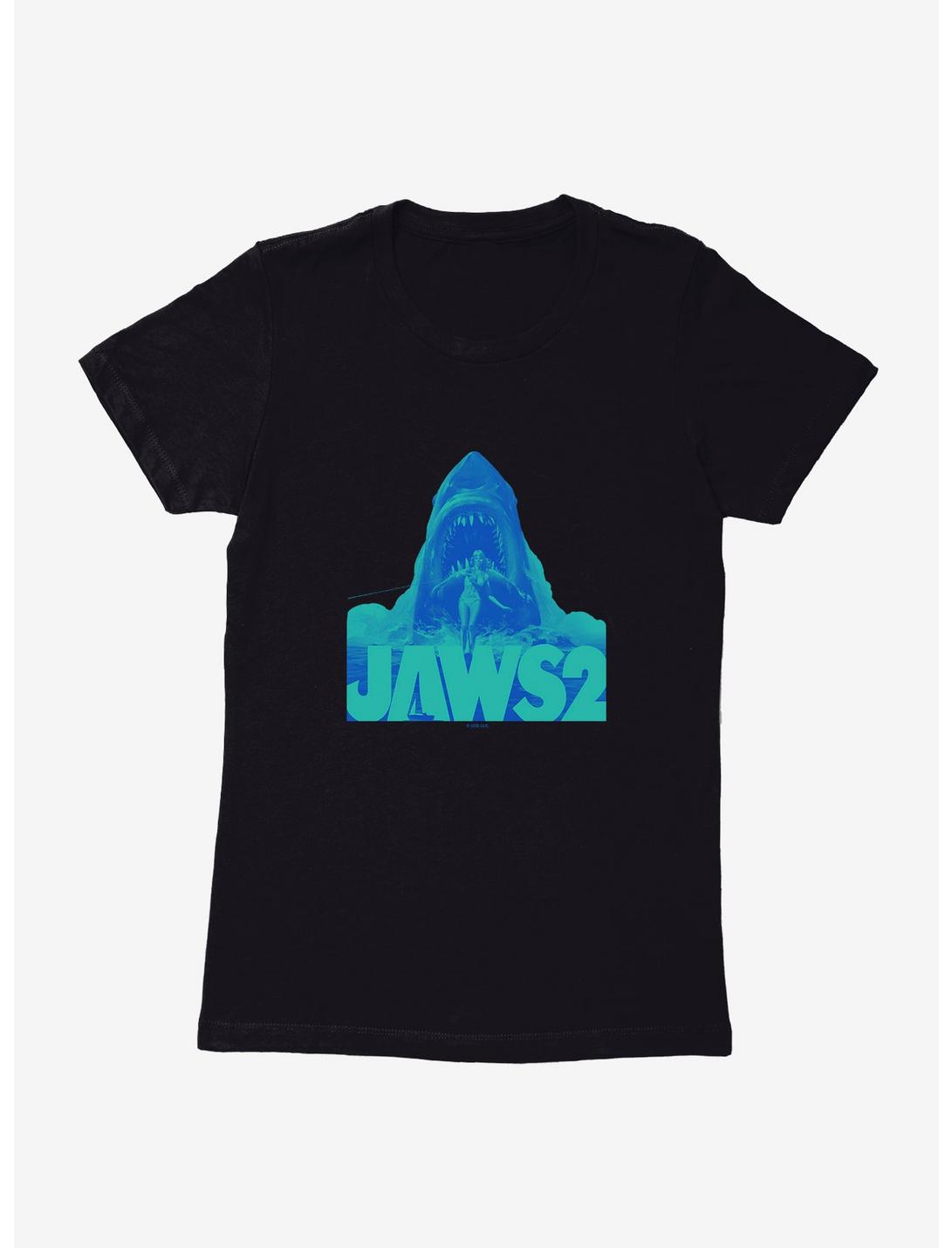Jaws 2 Script Imagery Womens T-Shirt, BLACK, hi-res