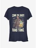 Star Wars The Mandalorian Hand Thing Girls T-Shirt, NAVY, hi-res