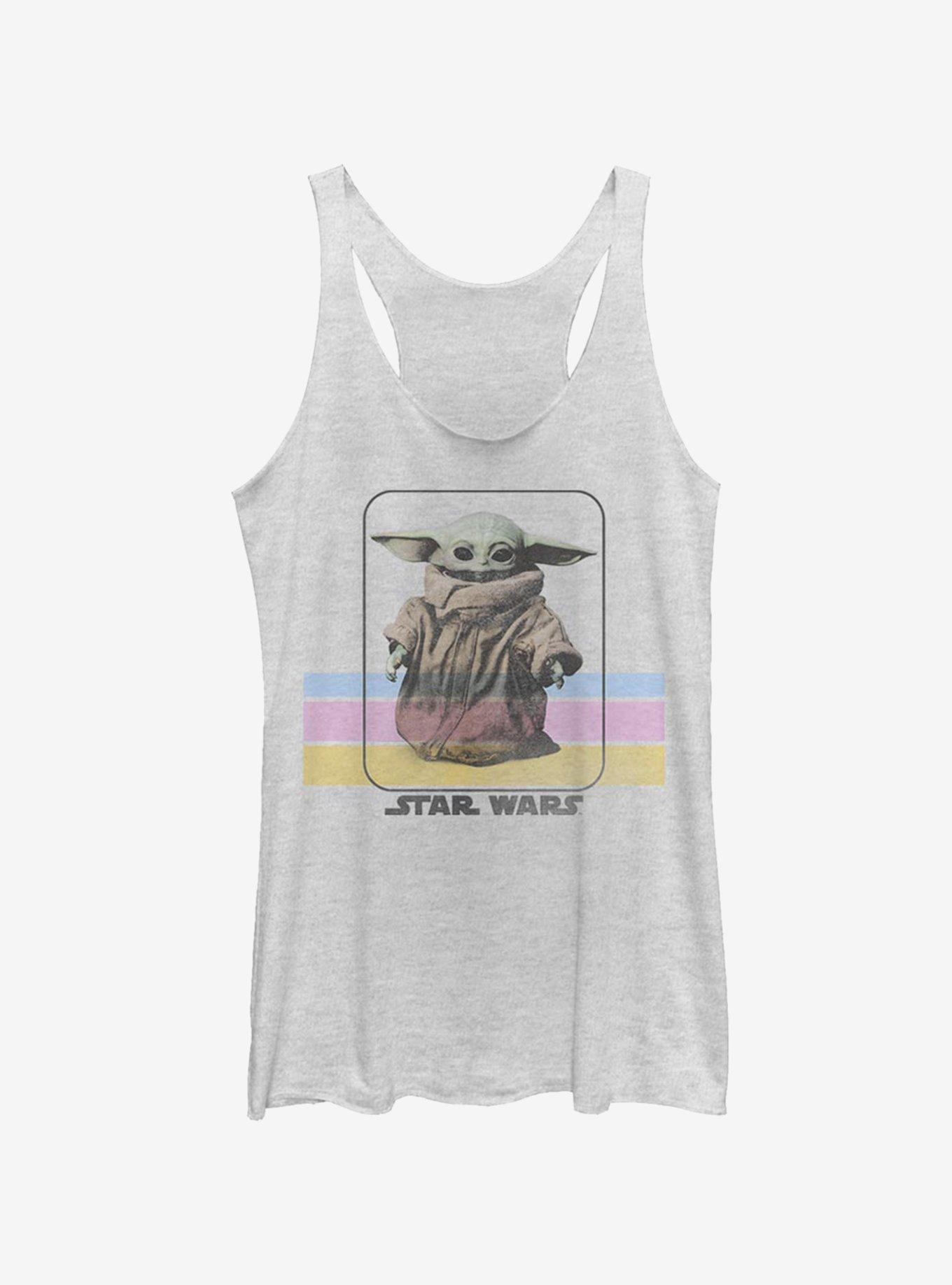 Star Wars The Mandalorian Retro Child Girls Tank, WHITE HTR, hi-res