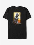 Star Wars The Mandalorian Mando Comic Sunset T-Shirt, BLACK, hi-res