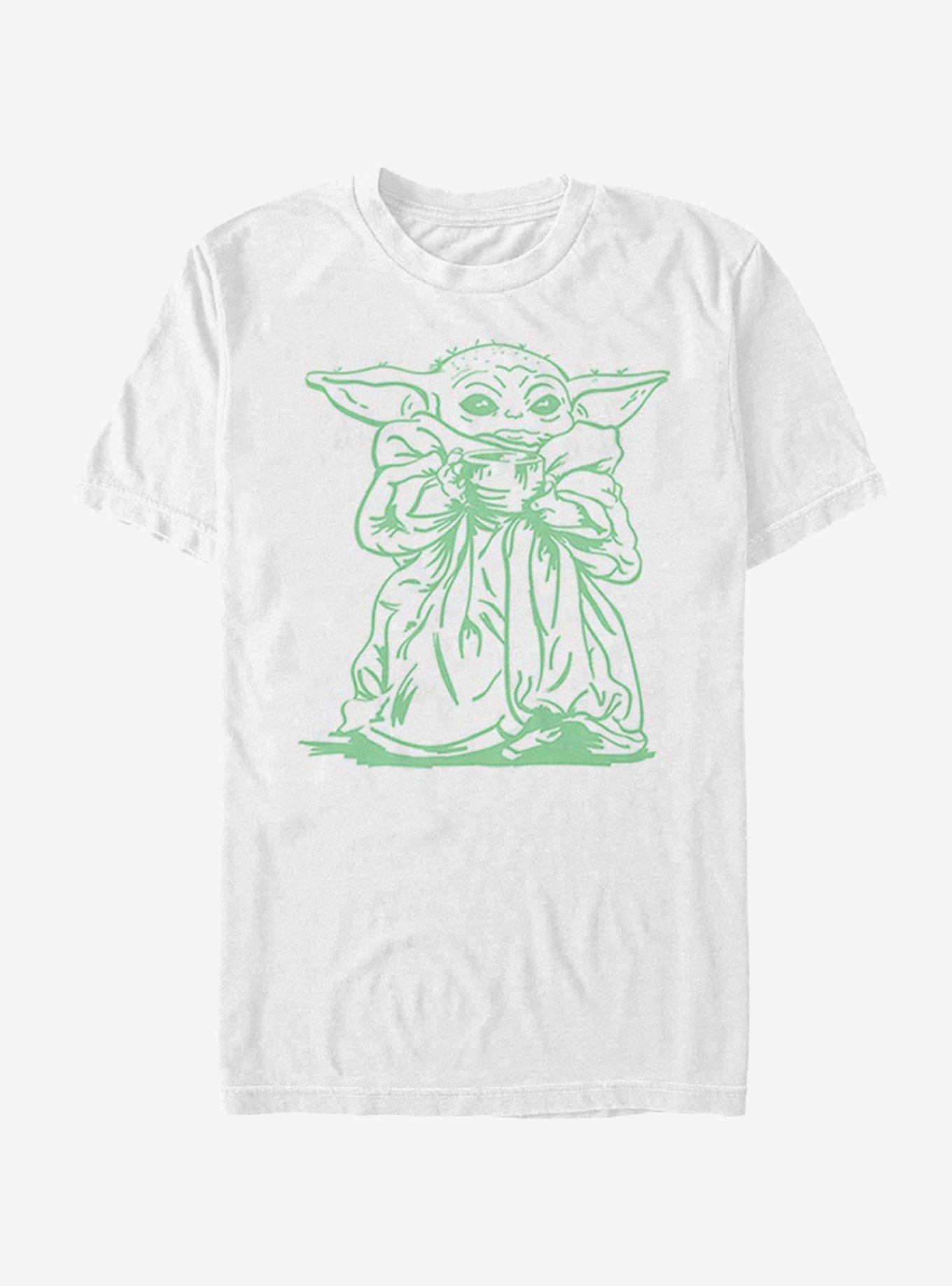 Star Wars The Mandalorian The Child Sketch T-Shirt, WHITE, hi-res