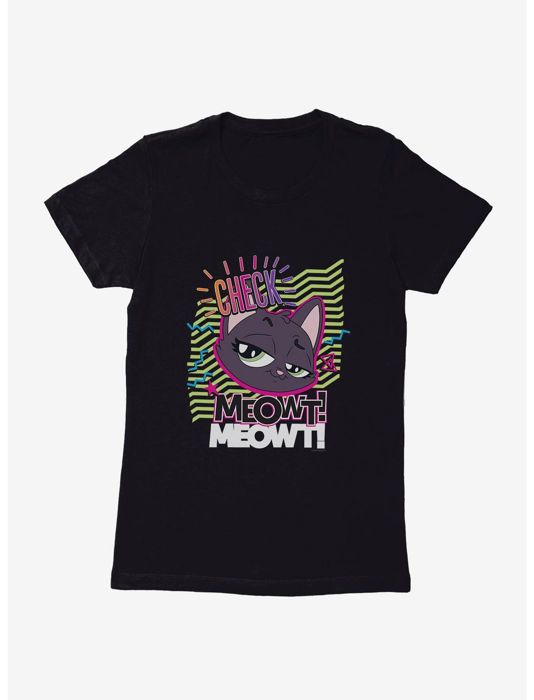 Littlest Pet Shop Jade Check Meowt Womens T-Shirt, BLACK, hi-res