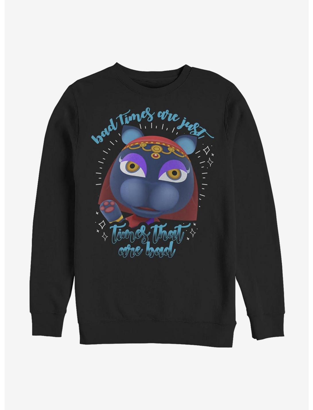 Animal Crossing Katrina Bad Times Sweatshirt, BLACK, hi-res