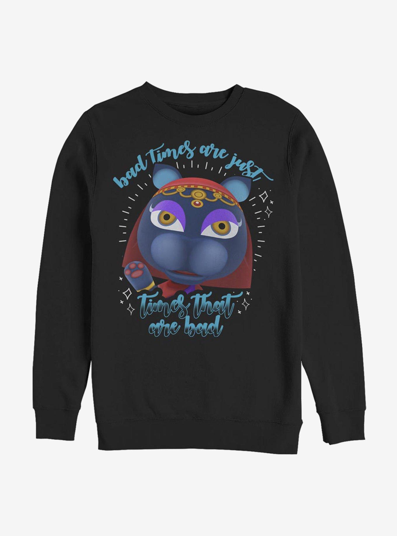 Animal Crossing Katrina Bad Times Sweatshirt, BLACK, hi-res