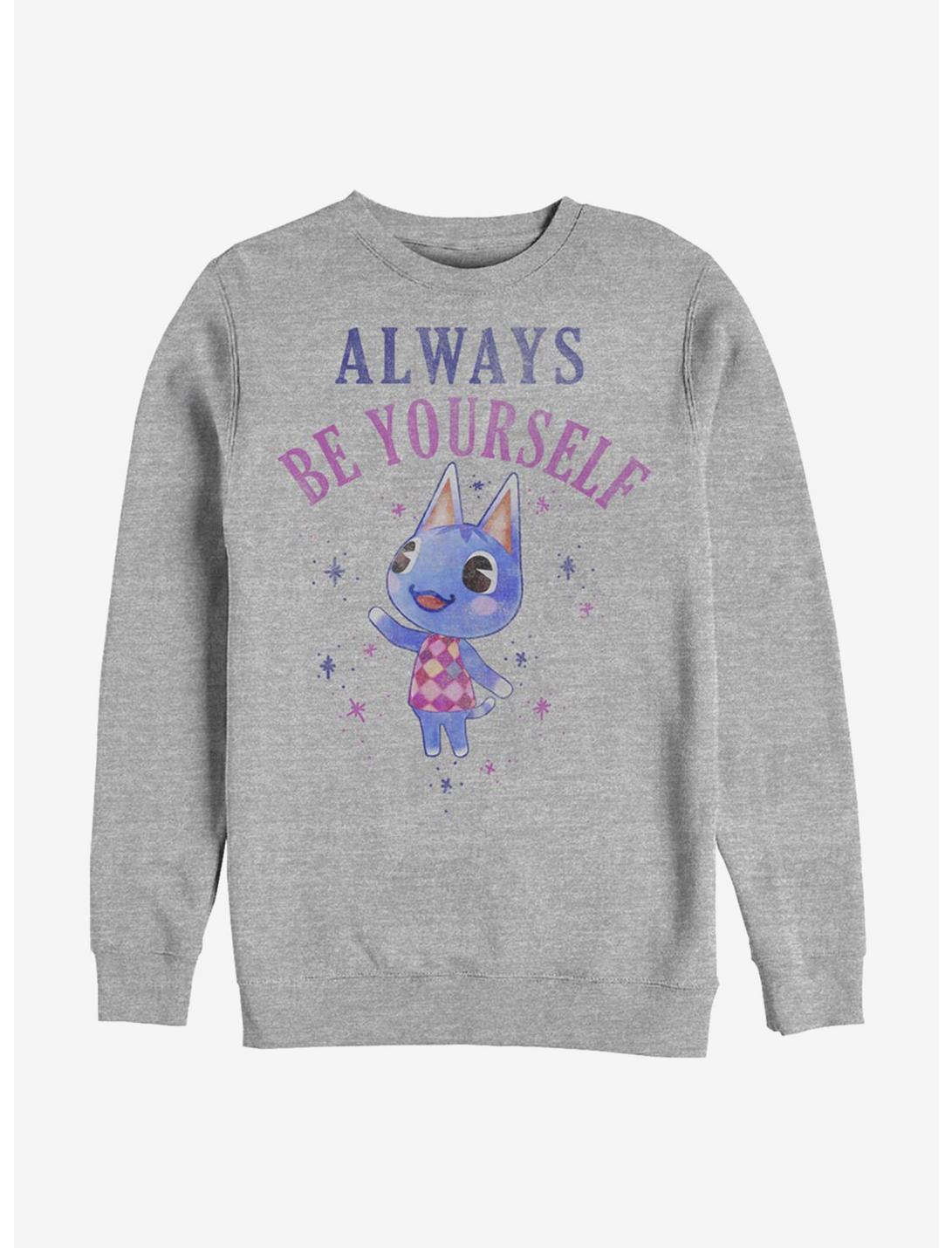 Plus Size Animal Crossing Rover Be Yourself Sweatshirt, ATH HTR, hi-res