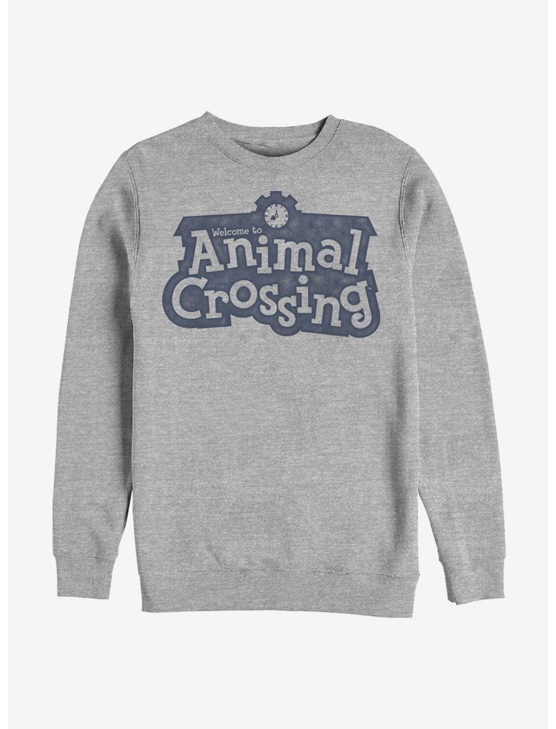 Animal Crossing Vintage Welcome Sign Sweatshirt, ATH HTR, hi-res
