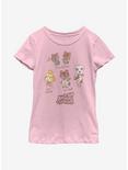 Animal Crossing Character Textbook Youth Girls T-Shirt, PINK, hi-res