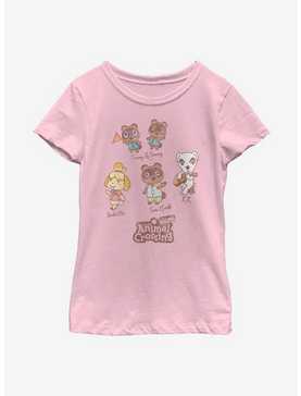 Animal Crossing Character Textbook Youth Girls T-Shirt, , hi-res