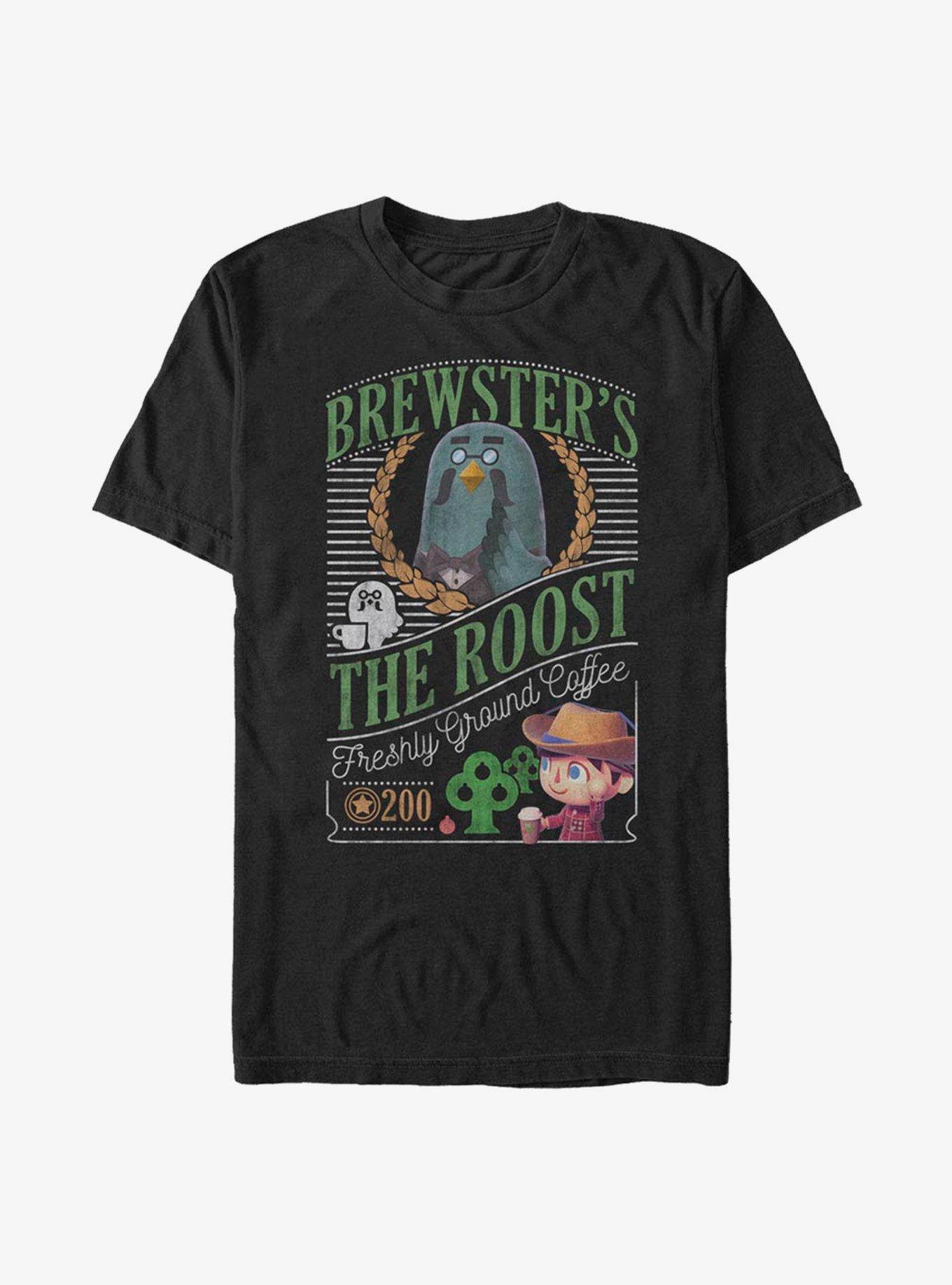 Animal Crossing Brewsters Cafe T-Shirt, BLACK, hi-res