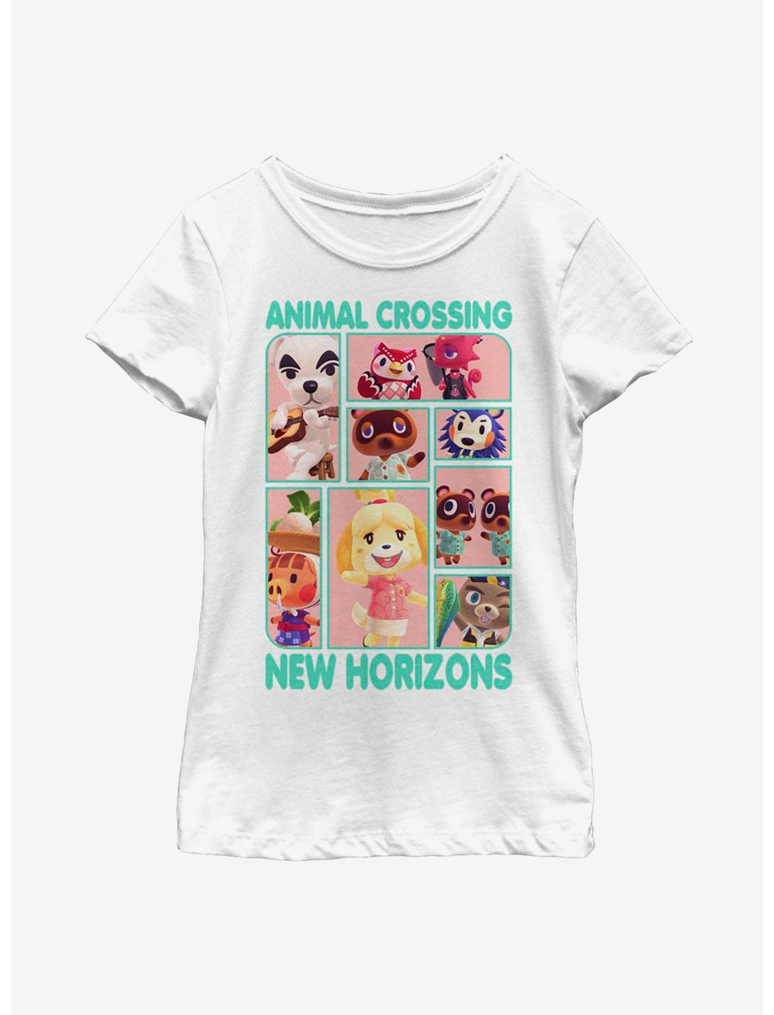 Animal Crossing New Horizons Box Up Youth Girls T-Shirt, WHITE, hi-res