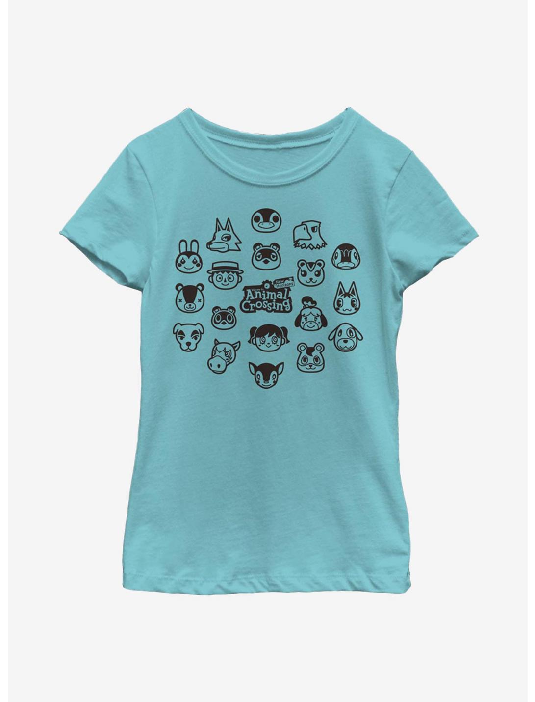 Animal Crossing New Horizons Group Youth Girls T-Shirt, TAHI BLUE, hi-res